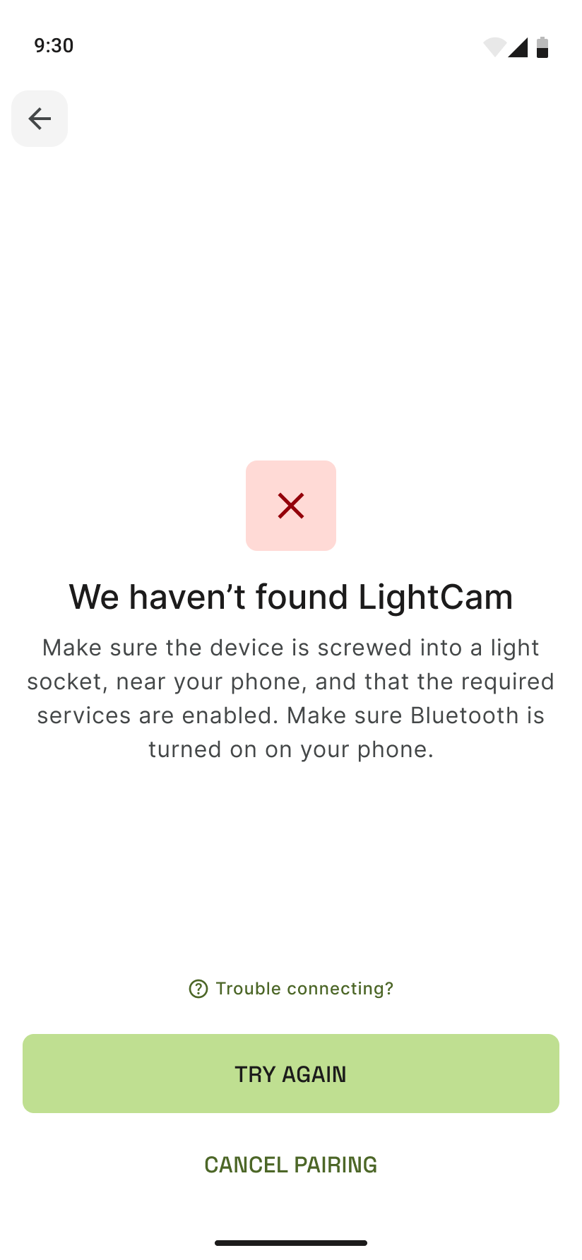 Device not found