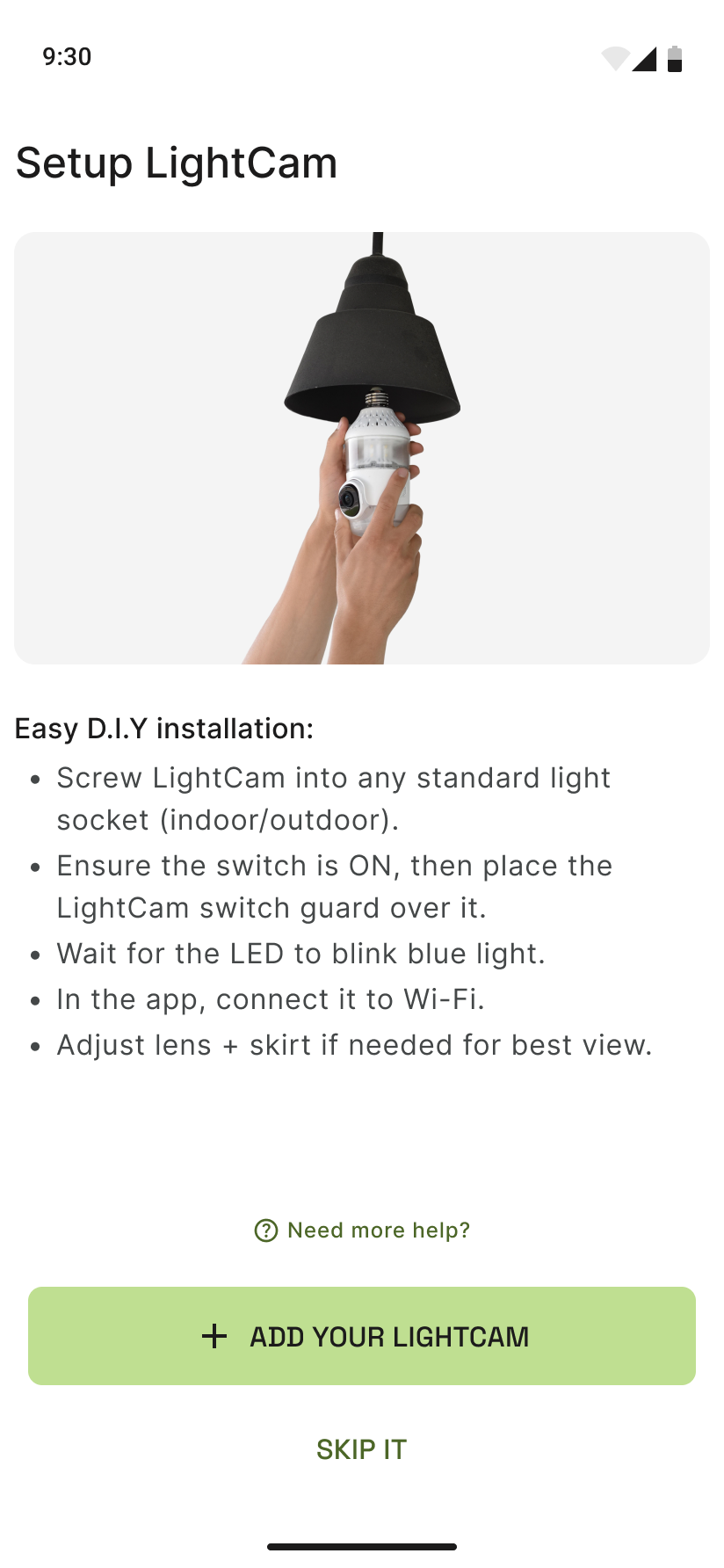 Setup info