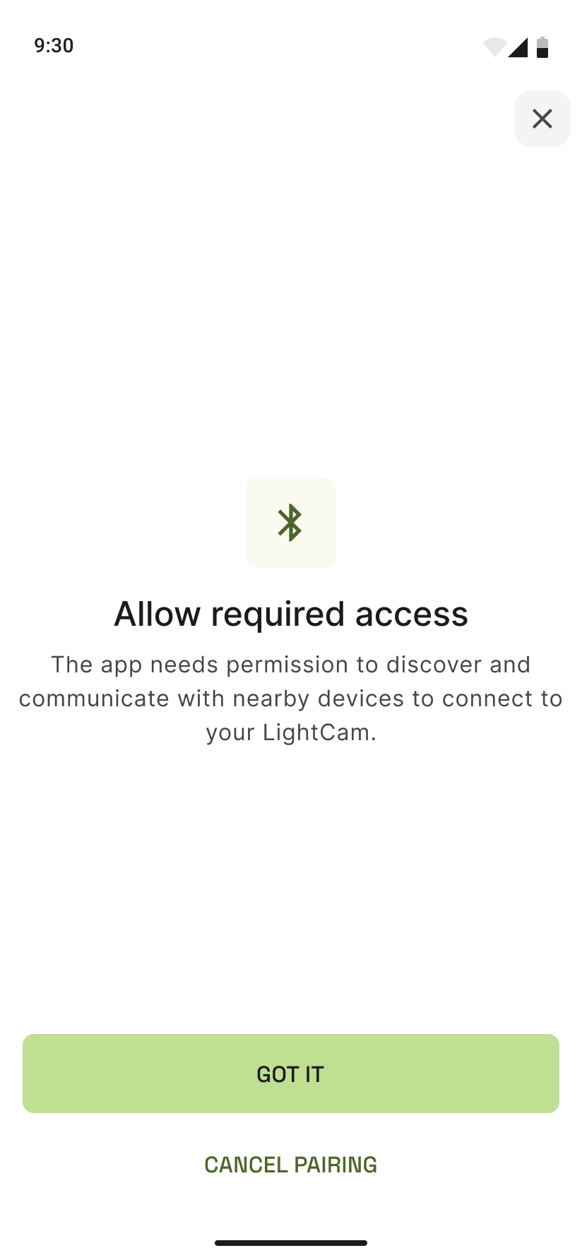 Permissions info