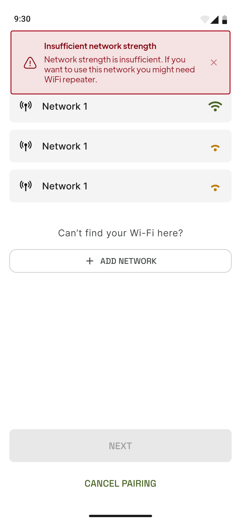 Wi-Fi error