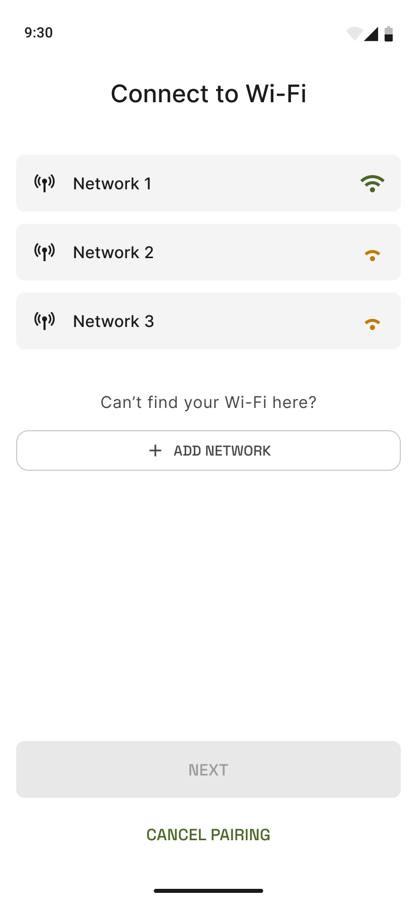 Wi-Fi connection